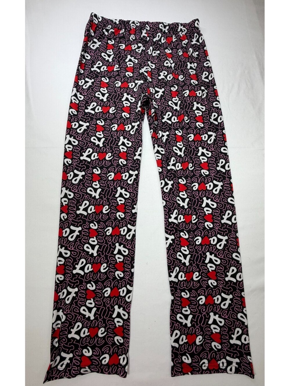 Just Be Women's Pajama Pants Graphic Print Pull On Stretch Size M Multicolor